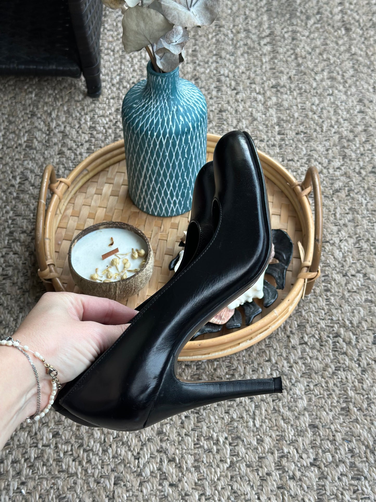 Escarpins cuir noir P.36