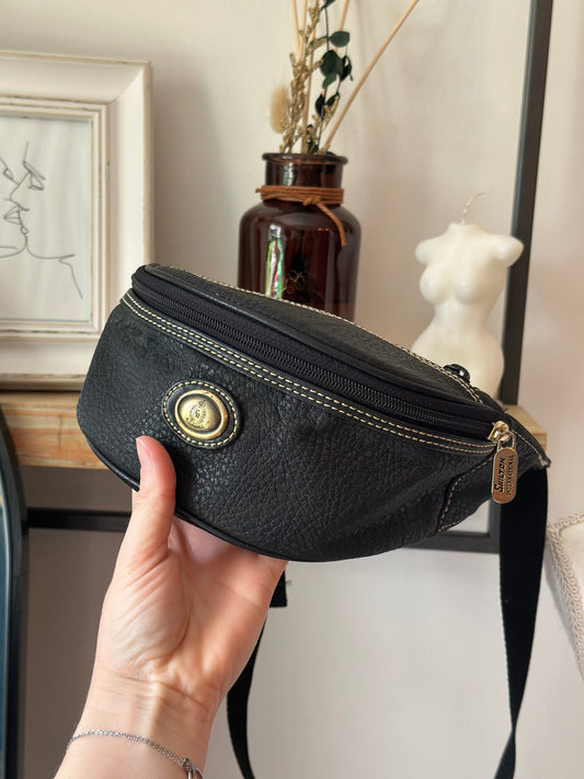 Banane vintage unie simili cuir 90s modèle unisexe