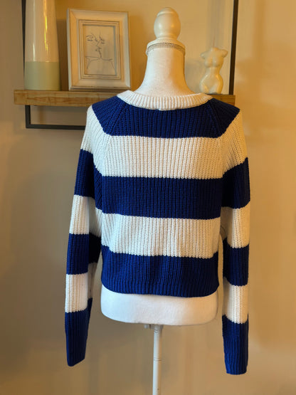 Pull marinière rayé bleu blanc T.38