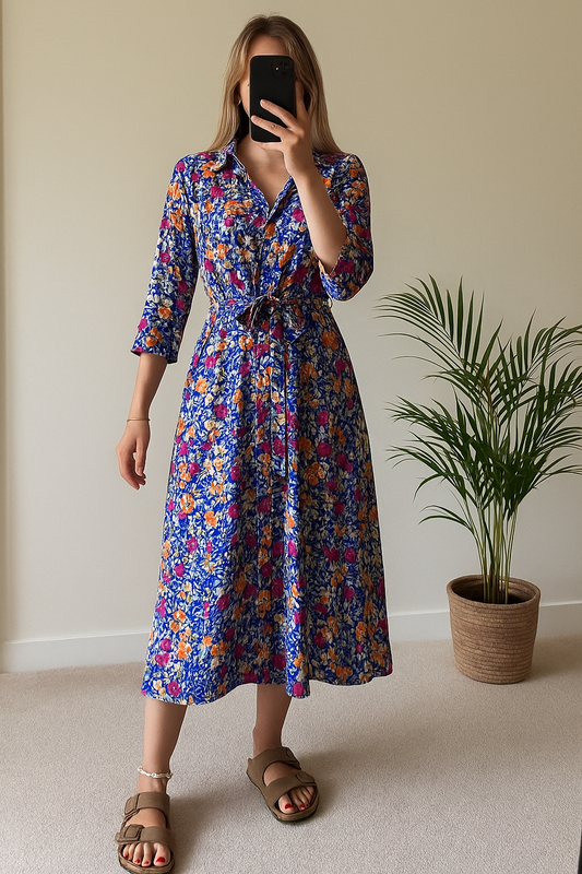 Robe longue fleurie colorée T.34