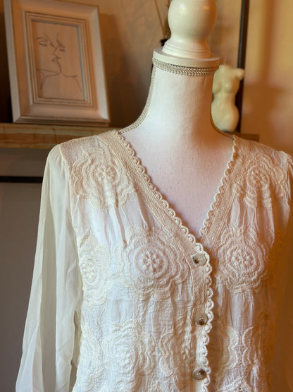 Cardigan dentelle crème T.36/38