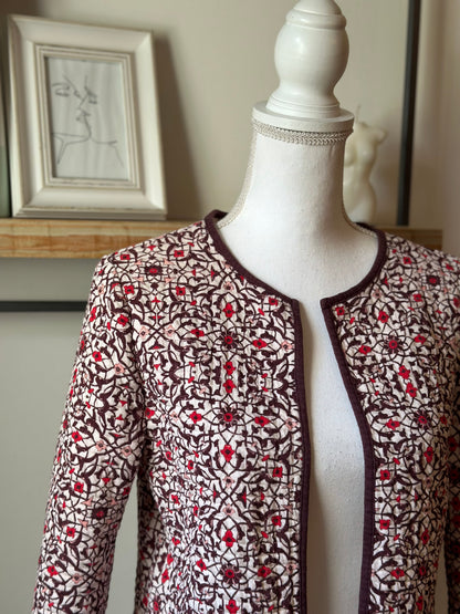 Veste matelassée imprimé graphique en coton T.36