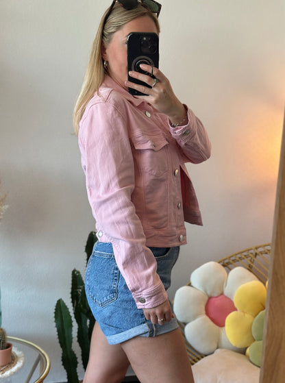 Veste en jean rose modèle Lina T.36