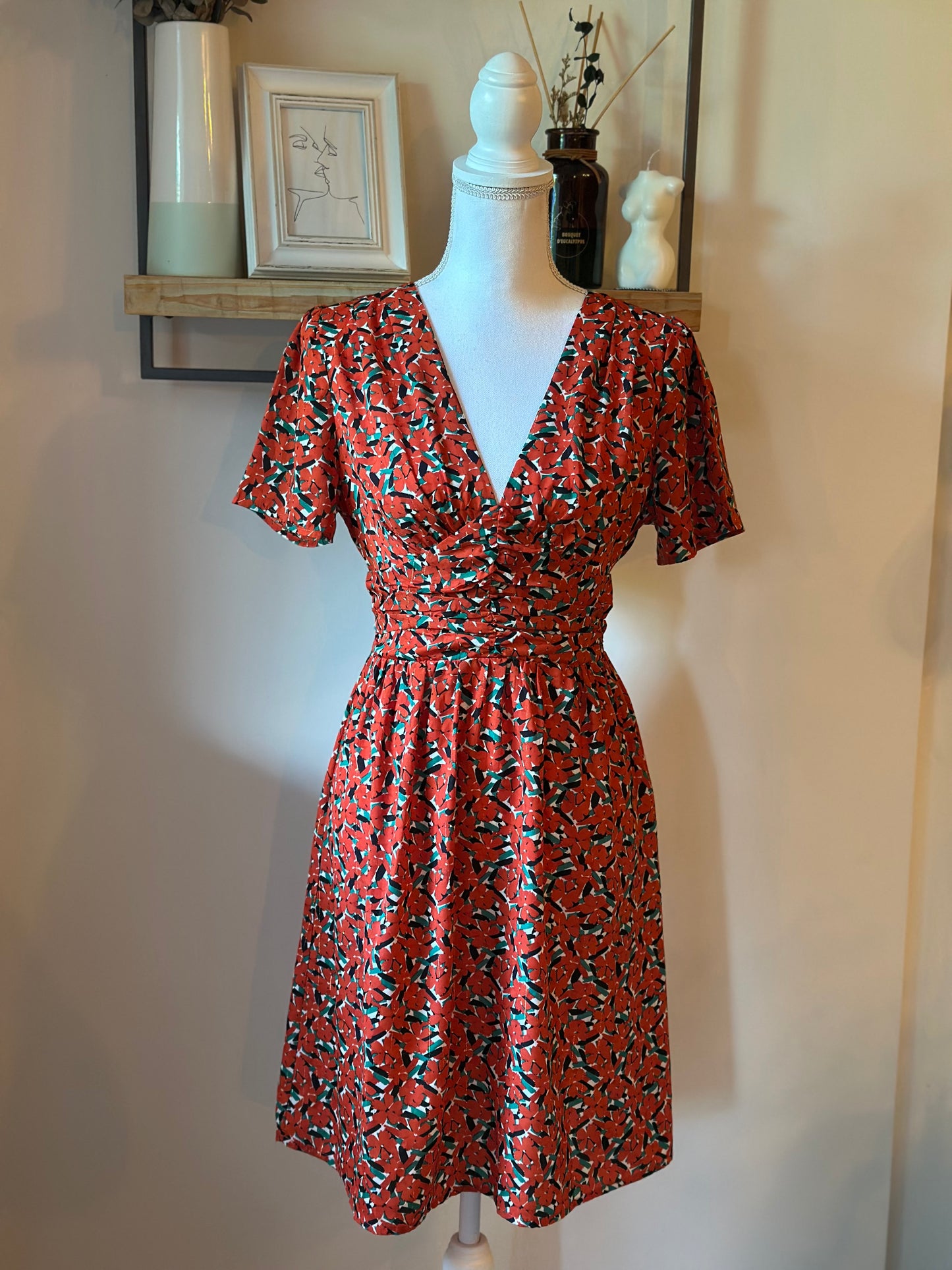 Robe fluide imprimé fleuri T.36