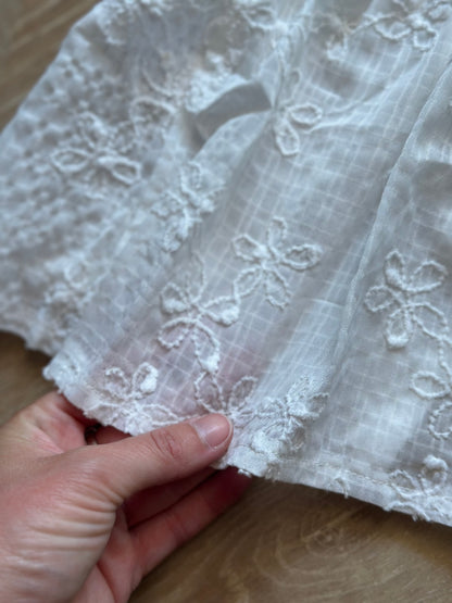 Top bustier broderie florale blanc neuf T.34/36
