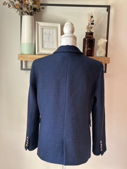 Blazer texturé marine Gérard Darel coton T.38