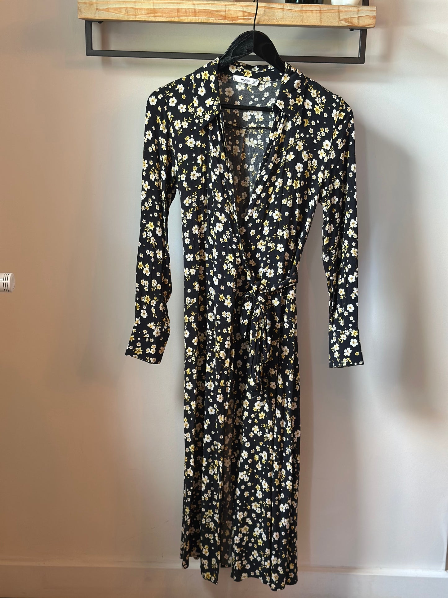 Robe longue portefeuille fleurie T.34