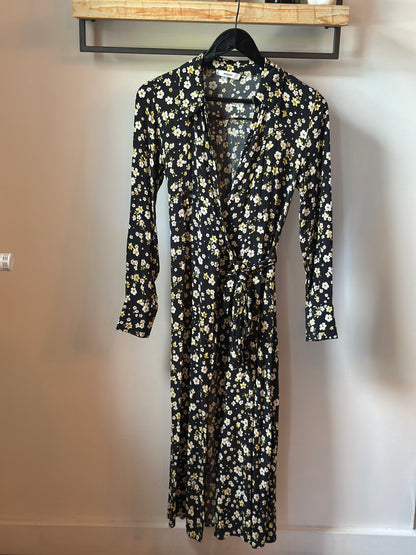 Robe longue portefeuille fleurie T.34