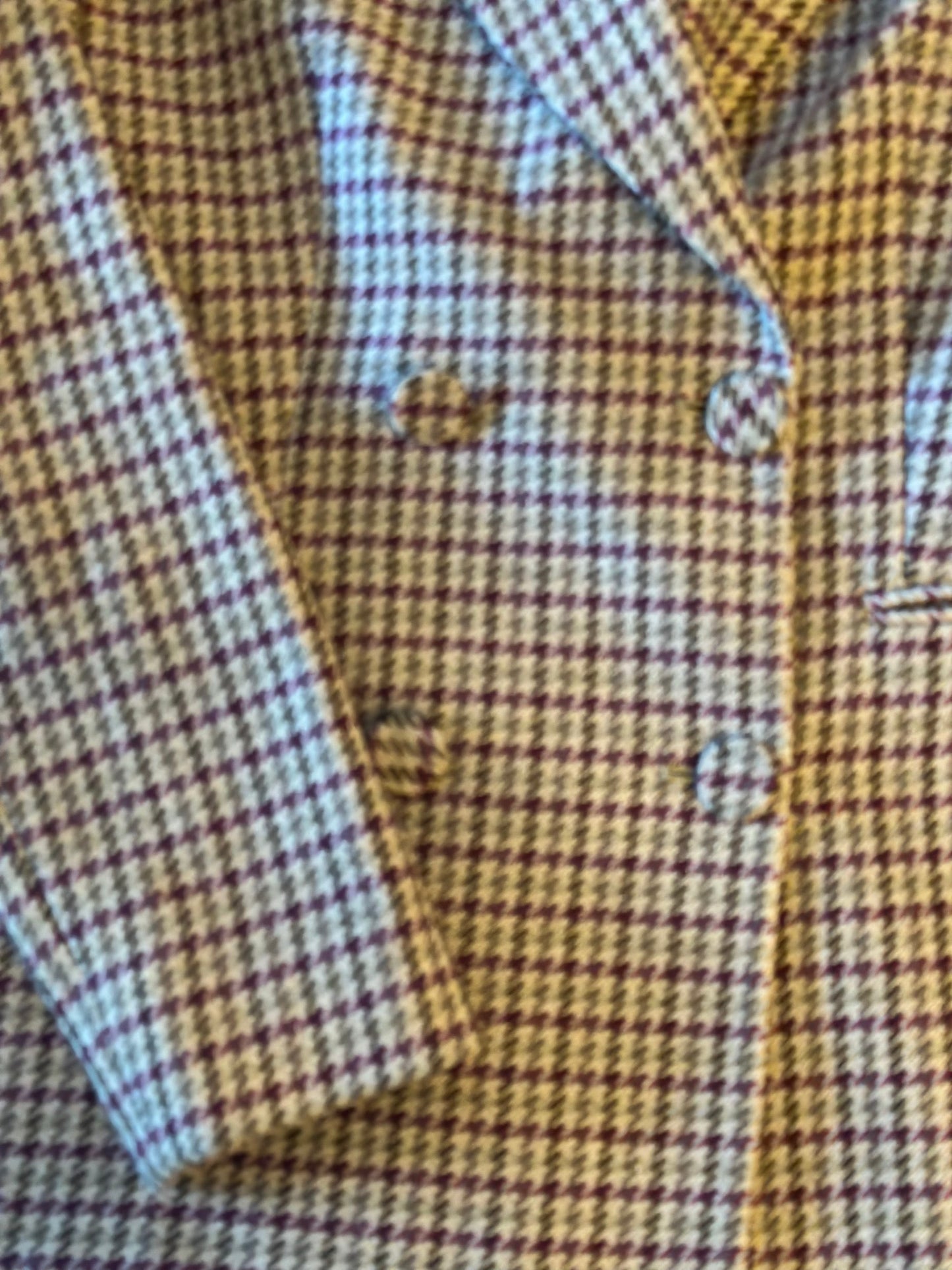 Veste blazer à carreaux pied-de-poule T.38
