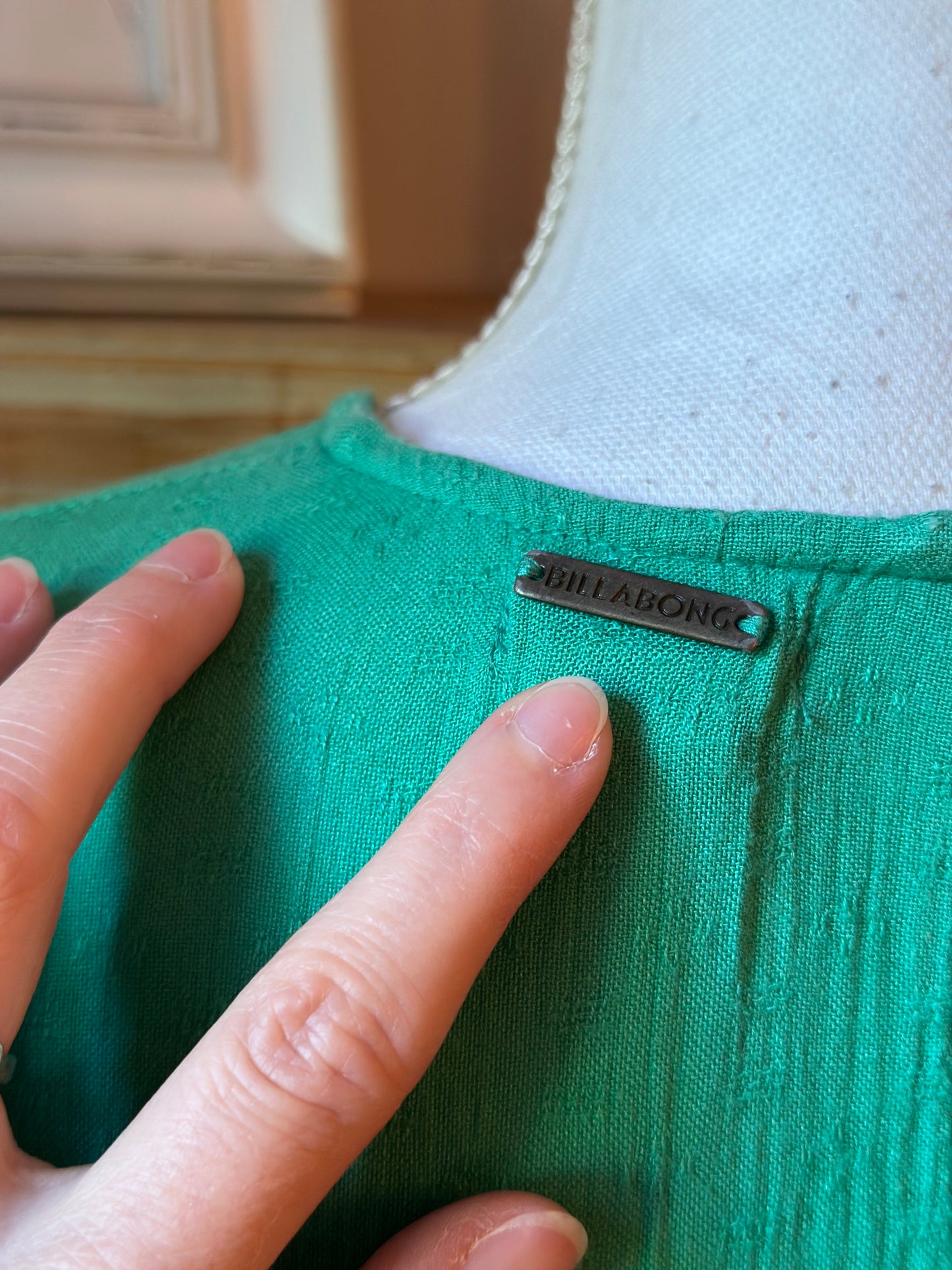 Robe midi Jet verte jacquard T.36