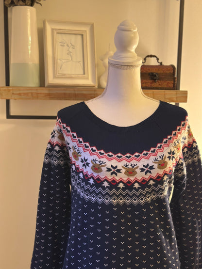 Robe pull marine motif d’hiver T.40
