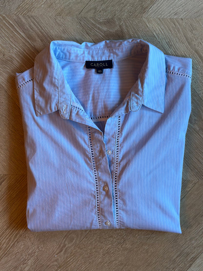 Chemise rayée bleu clair T.40