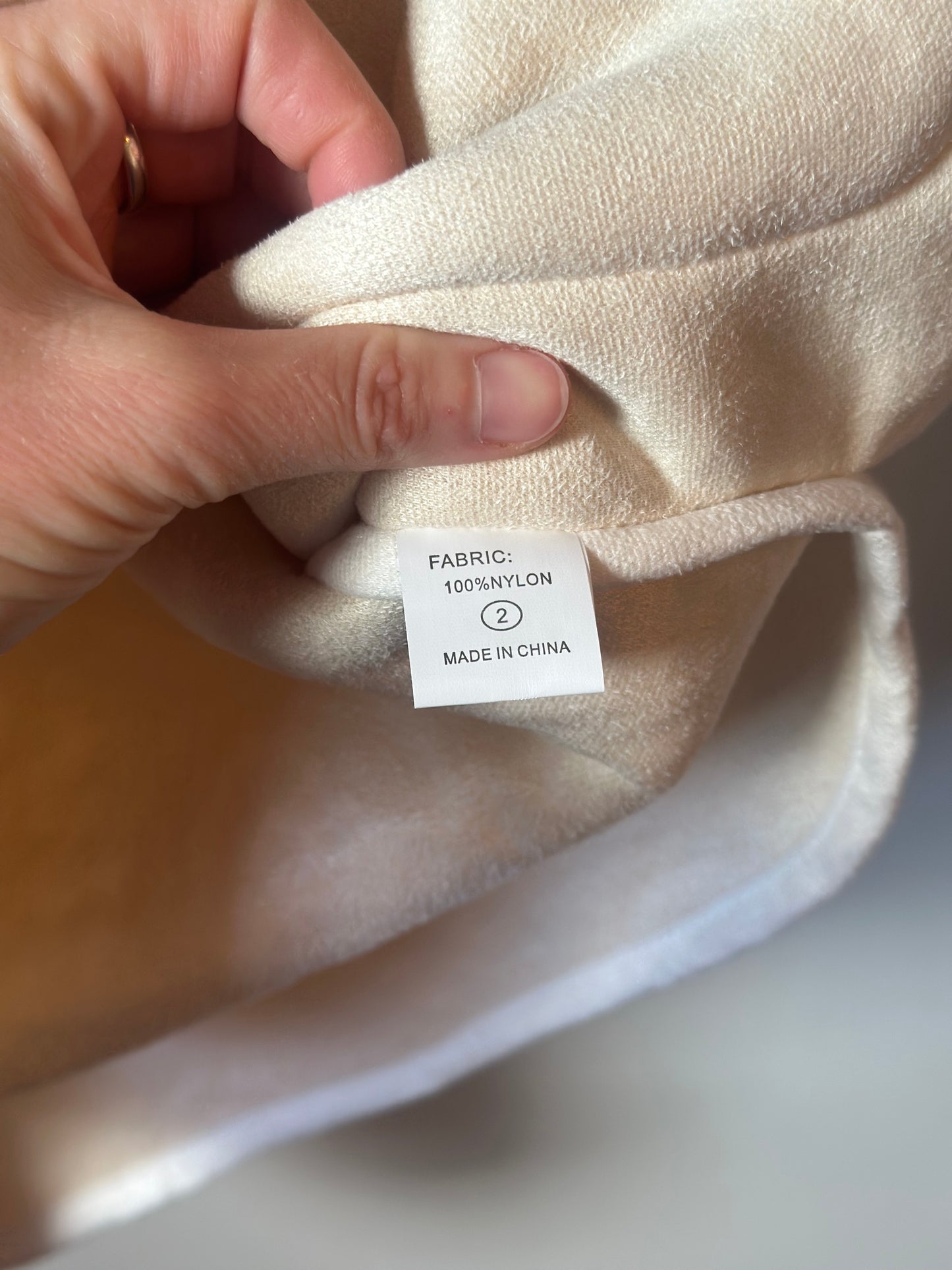 Gilet sans manches crème effet mouton neuf T.36