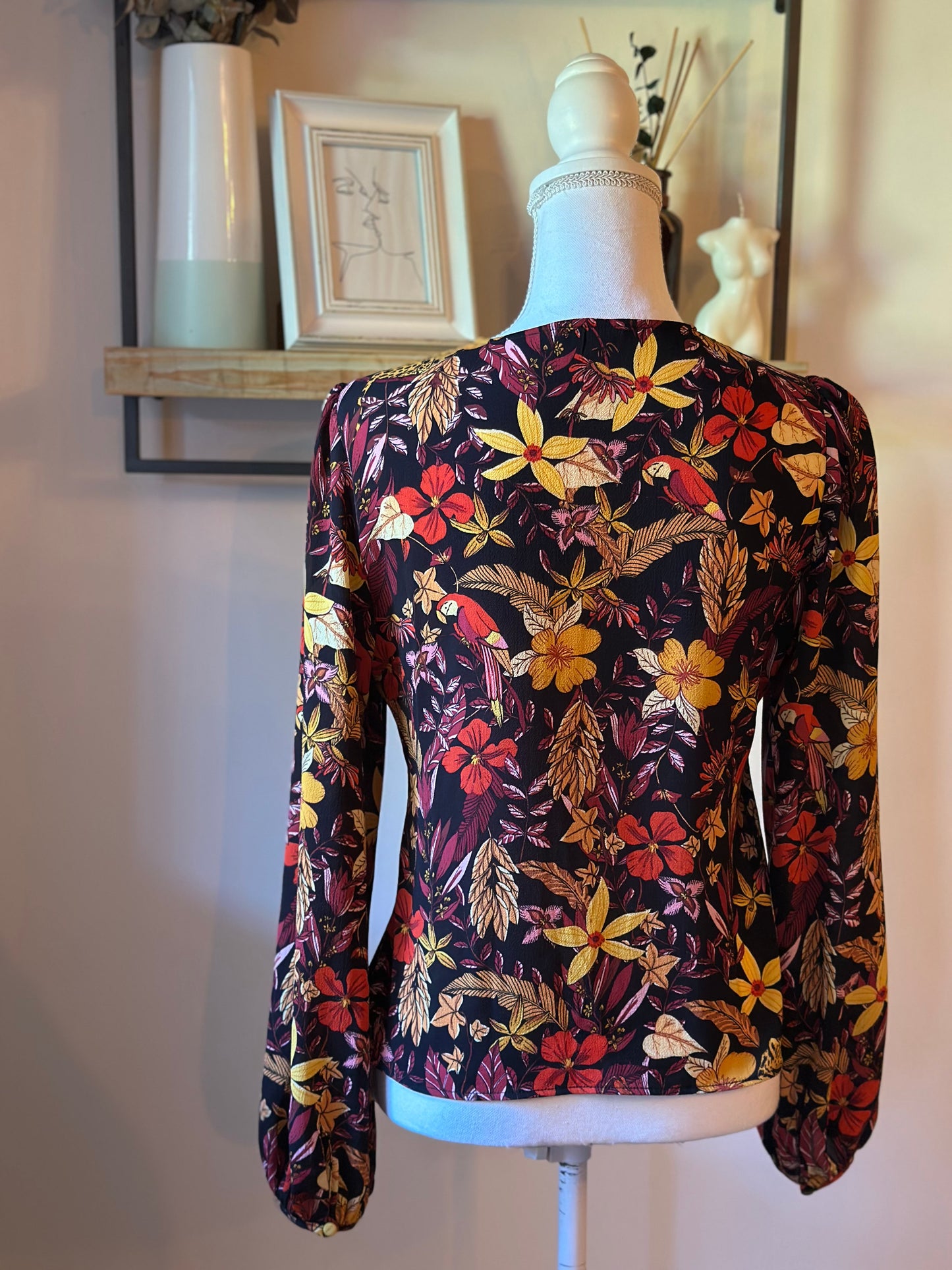 Blouse imprimé tropical T.36