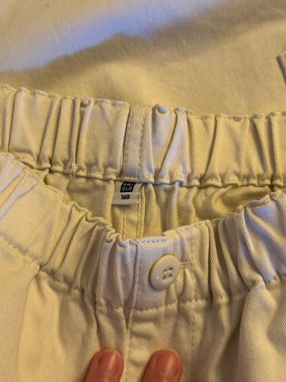 Pantalon cargo uni crème T.34