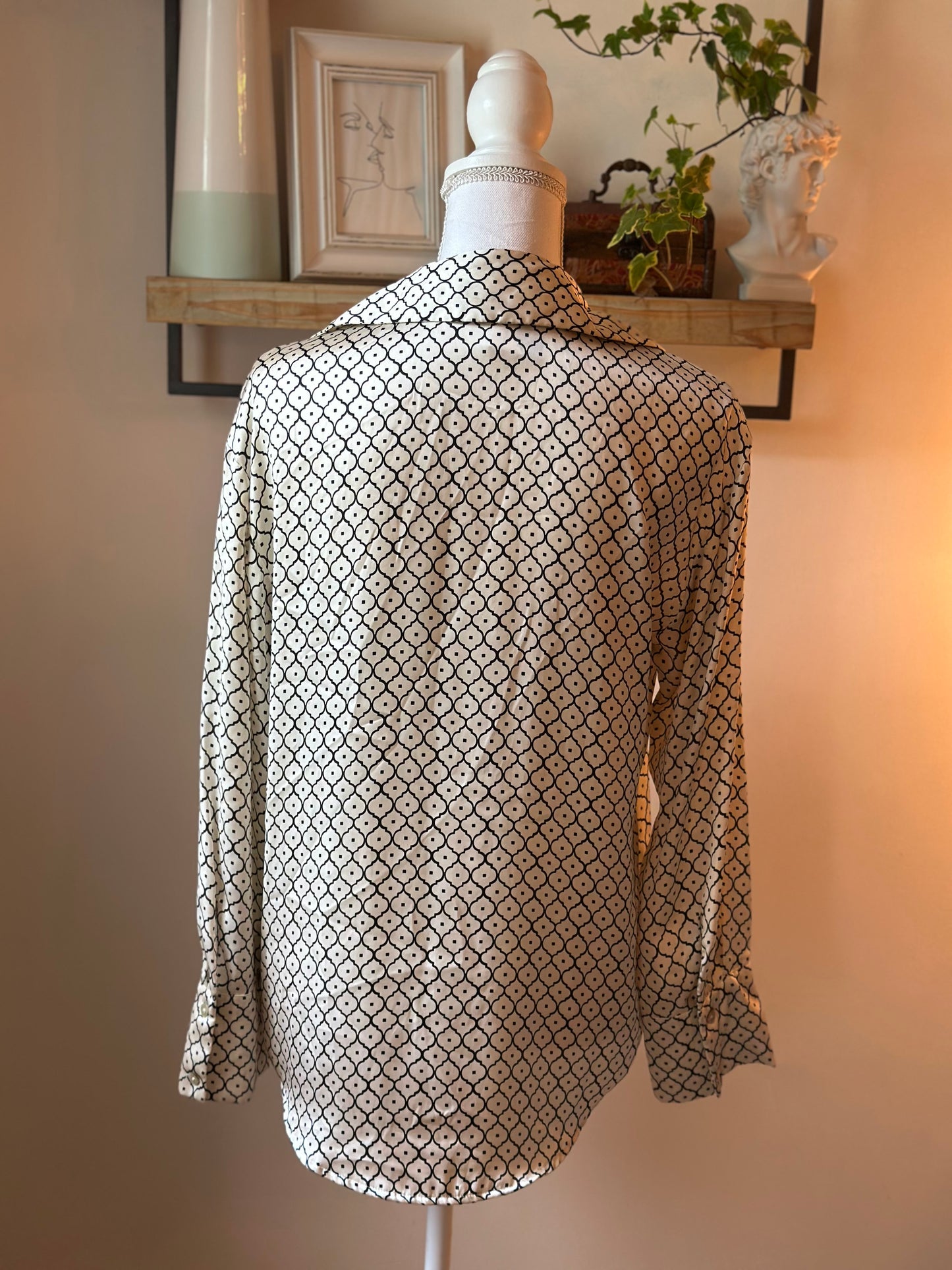 Chemise fluide à motifs géométriques T.34/36 oversize