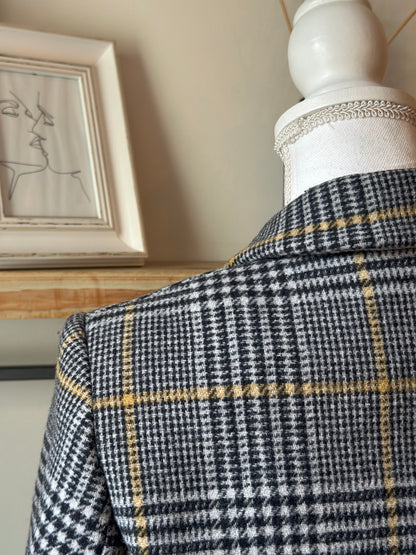 Manteau long carreaux laine modèle Gisèle T.34