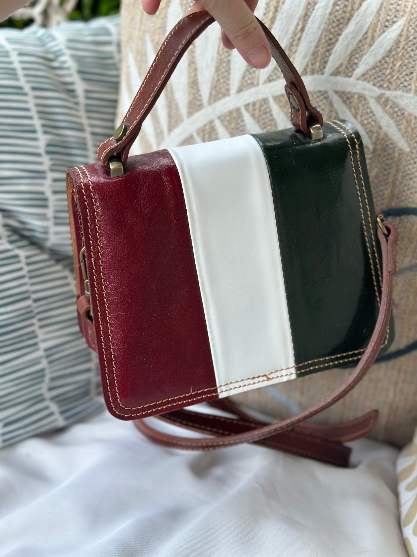 Sac à main cuir Italie noir – bandoulière ajustable neuf
