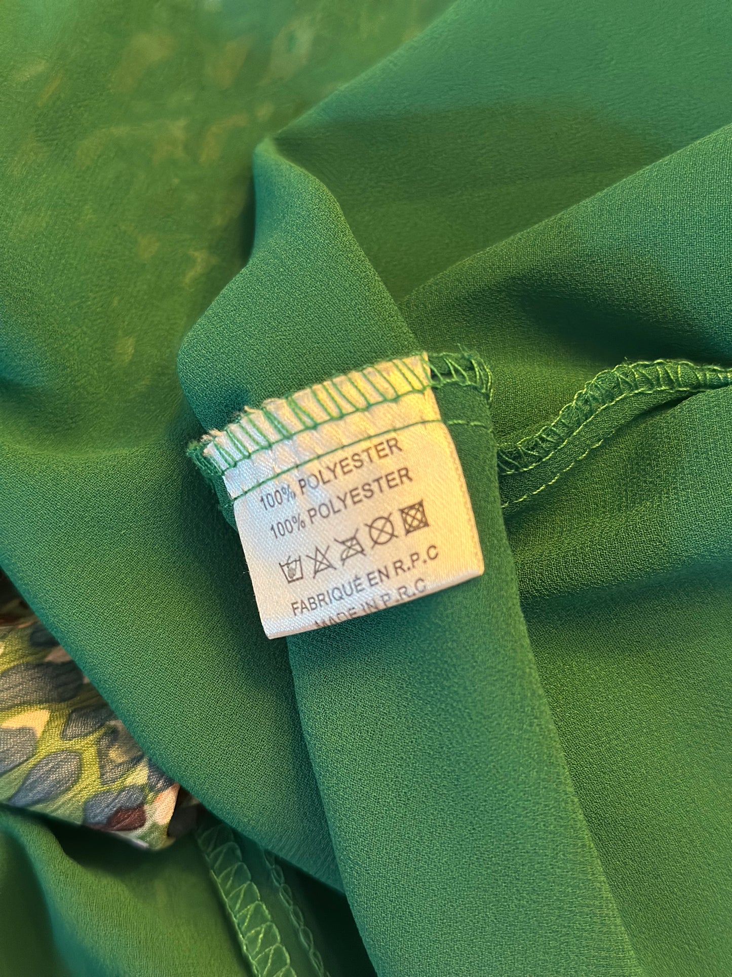 Robe verte à motifs dos nu T.36/38