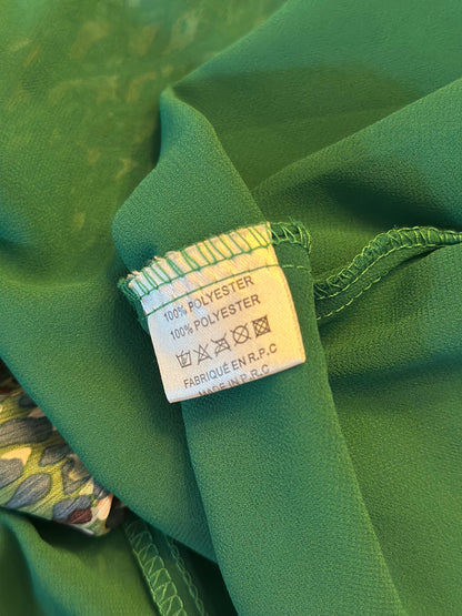 Robe verte à motifs dos nu T.36/38