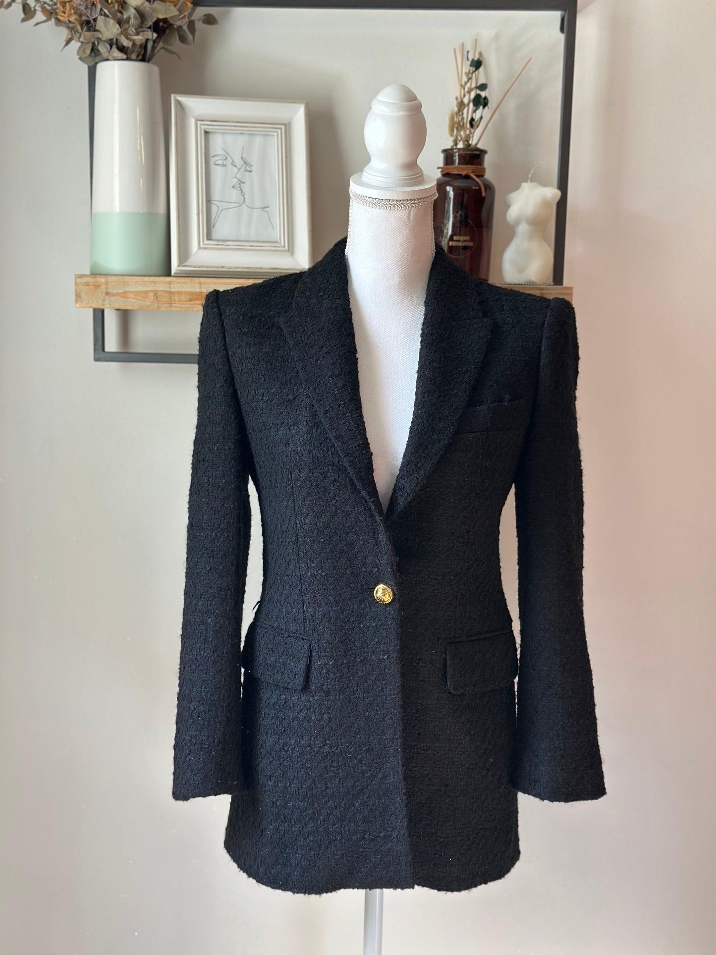 Blazer texturé noir T.34