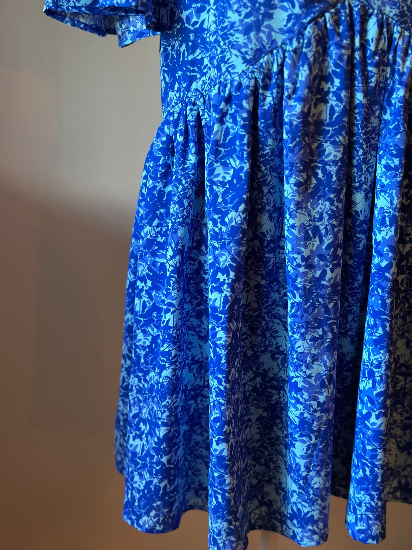 Robe fluide imprimé bleu T.36/38