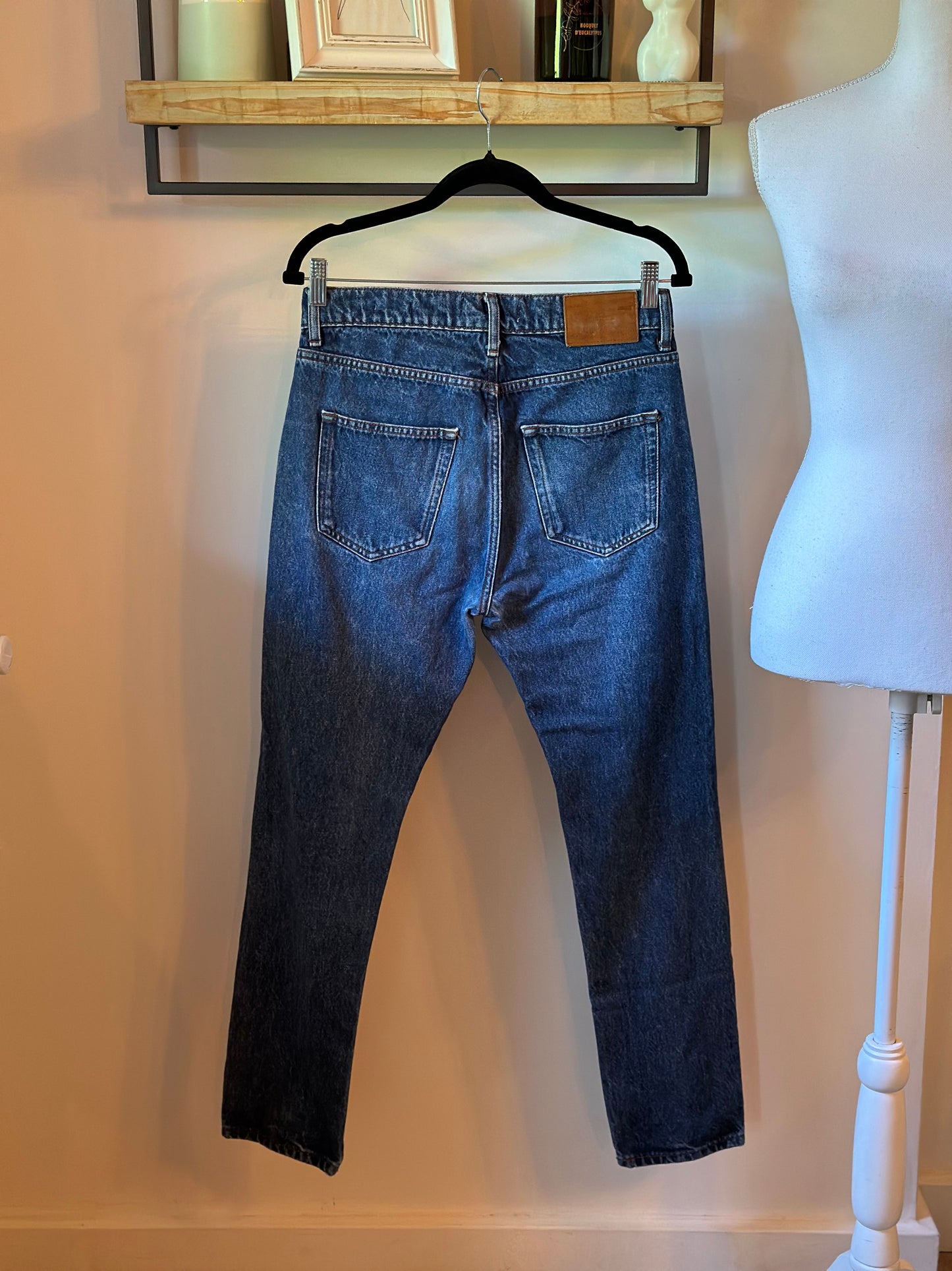 Jean droit modèle bob coton denim bleu T.36