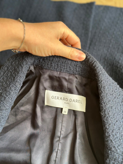 Blazer texturé marine Gérard Darel coton T.38