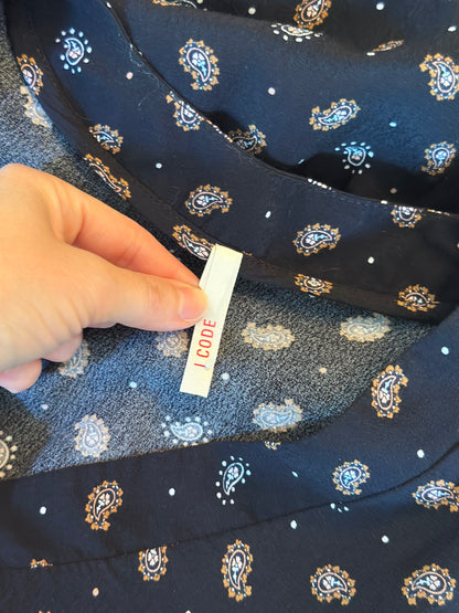 Robe noire imprimé cachemire T.36