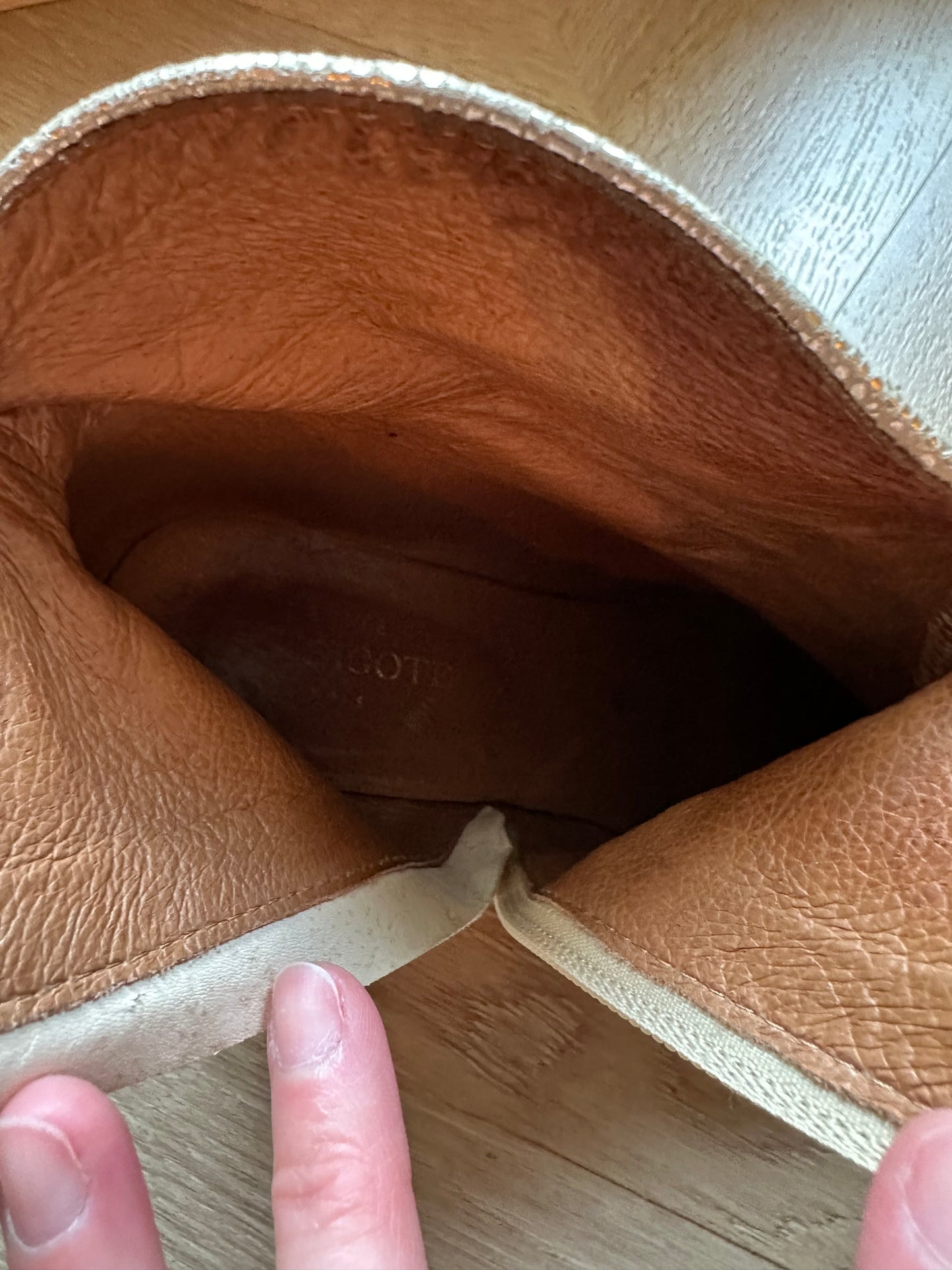 Bottines cuir doré – fabriquées au Portugal T.37