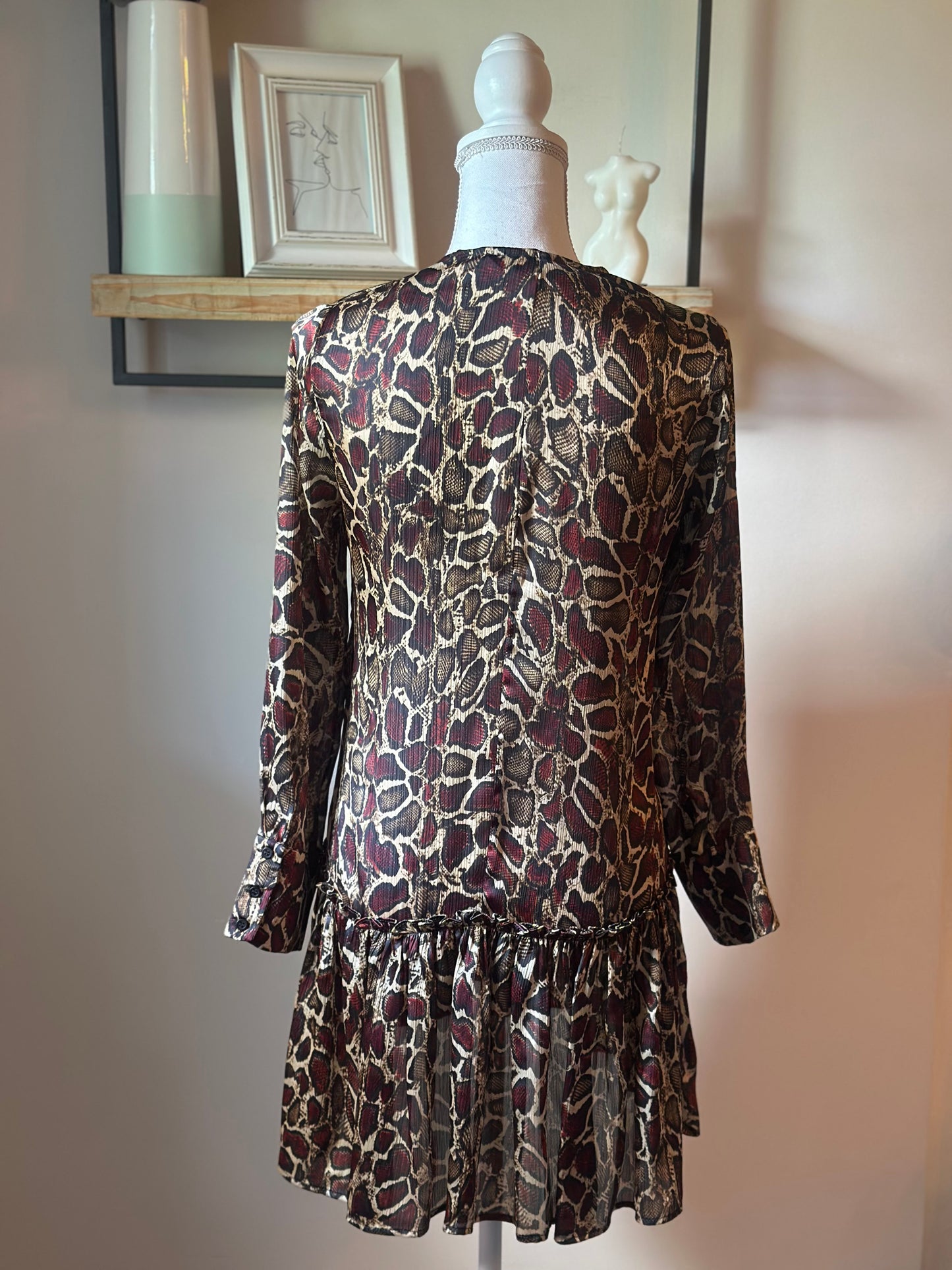 Robe fluide imprimé animalier T.34