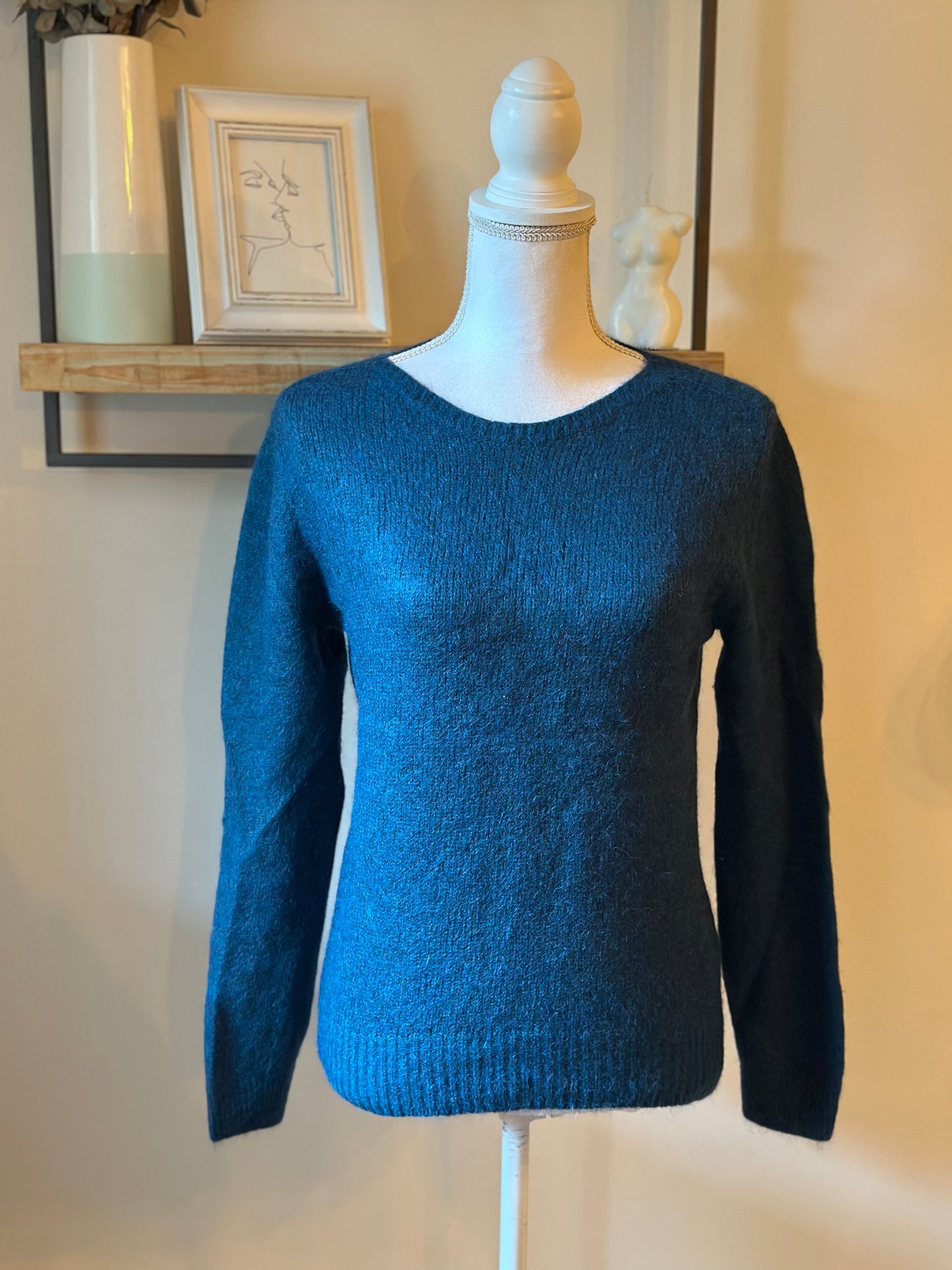 Pull maille duveteuse alpaga & cachemire T.36