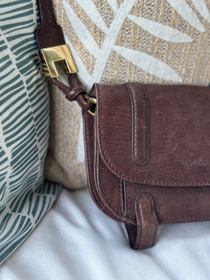 Sac bandoulière cuir marron