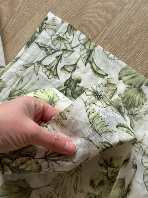 Pantalon fluide imprimé fleuri en coton léger T.34
