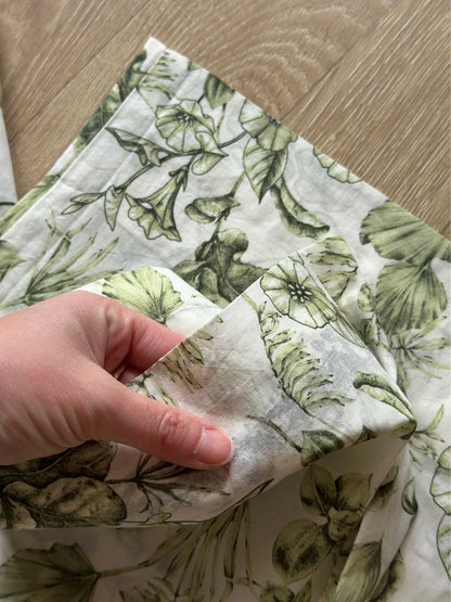 Pantalon fluide imprimé fleuri en coton léger T.34