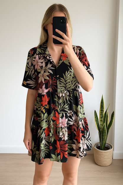 Robe fleurie fluide T.38