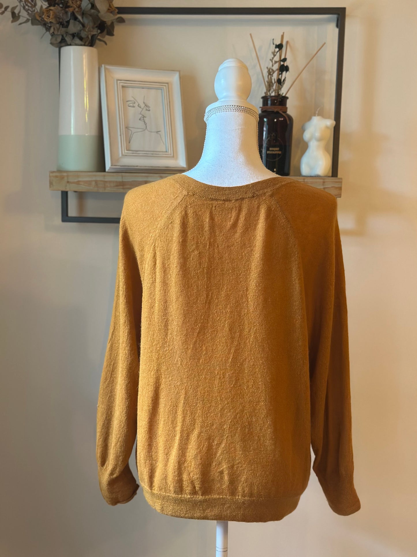 Pull col V laine alpaga mérinos T.36/38