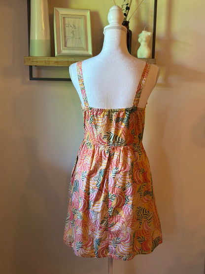 Robe fluide imprimé tropical pastel T.36