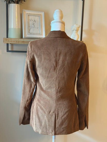 Blazer en velours côtelé camel T.34