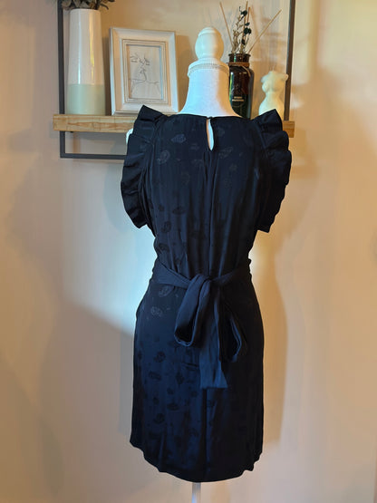 Robe noire motif cachemire T.36