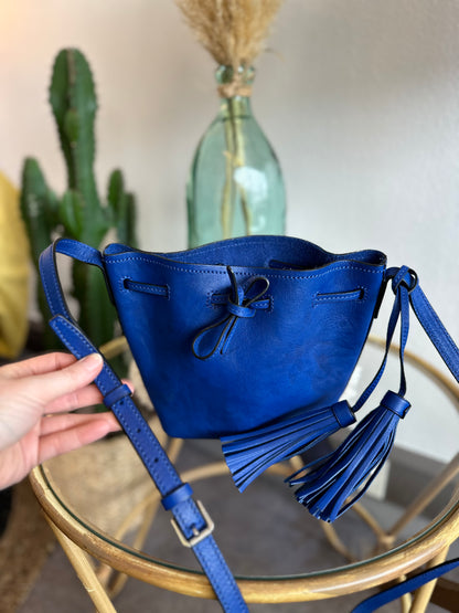 Sac seau en cuir bleu - Polo Ralph Lauren