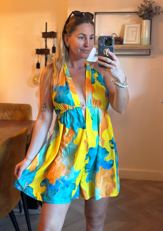 Combishort imprimé multicolore neuf T.36/38