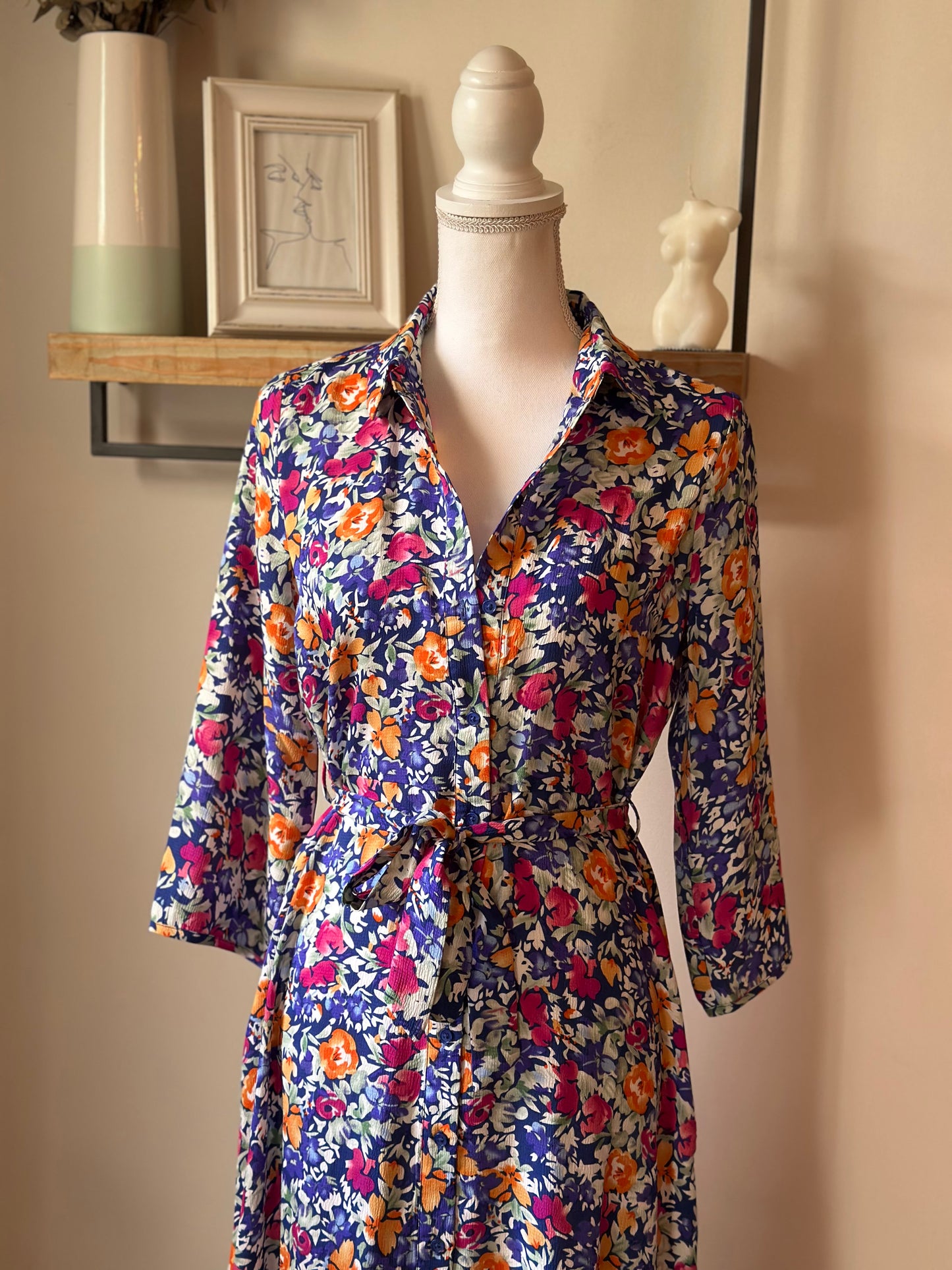 Robe longue fleurie colorée T.34