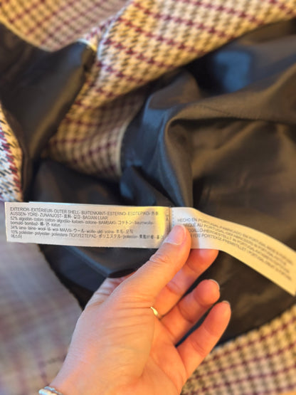 Veste blazer à carreaux pied-de-poule T.38
