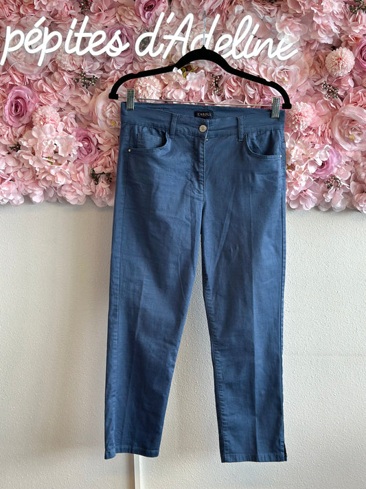 Pantalon coupe droite bleu T.40