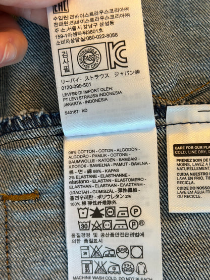 Veste en jean brodée dos et épaule T.36