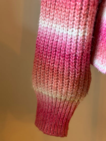 Pull dégradé rose maille douce effet fluffy T.36