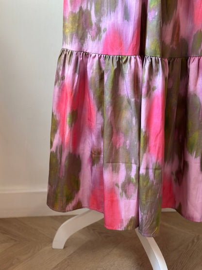 Robe longue fluide rose lila colorée neuf T.36