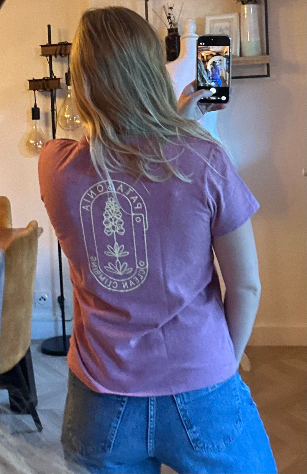 T-shirt imprimé Clean Climb rose chiné T.XS/S