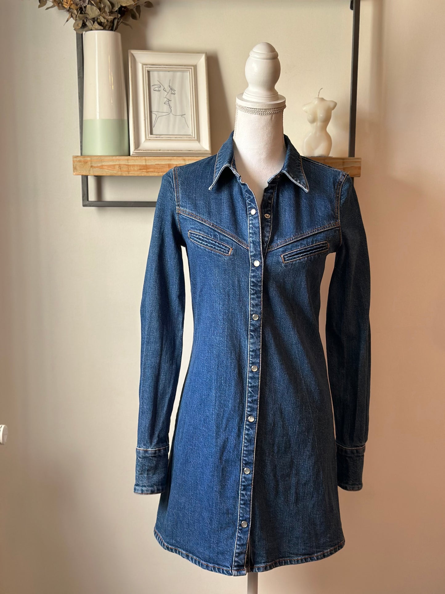 Robe en jean en denim coton T.34